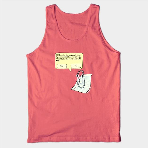 Queer Clippy - The Peach Fuzz Tank Top by ThePeachFuzz